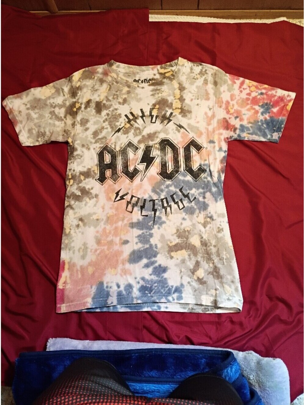 AC/DC Tie-Dye Graphic Band T-Shirt Size Small